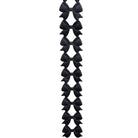 Black metallic vinyl puffy bow garland streamer for football season