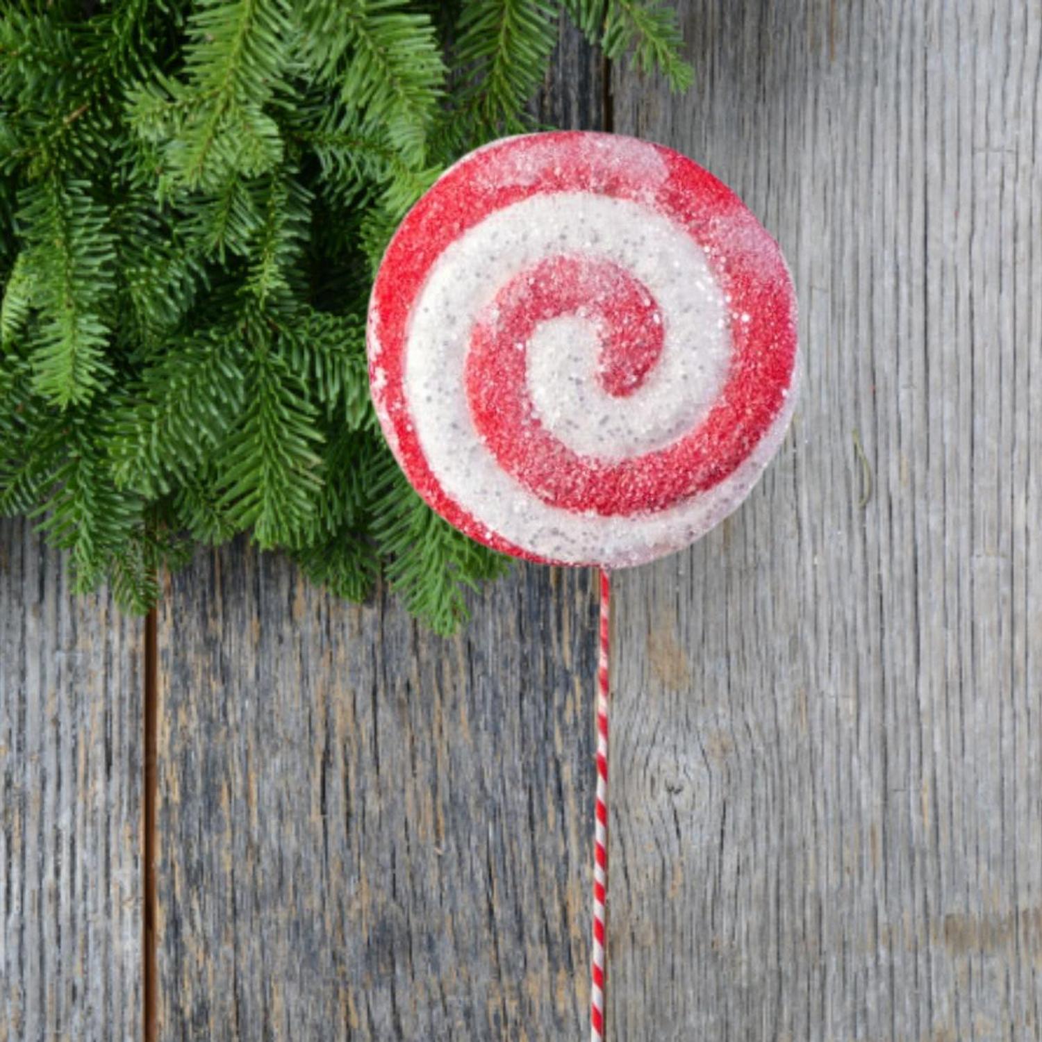 26" Lollipop Ice Pick: Red & White