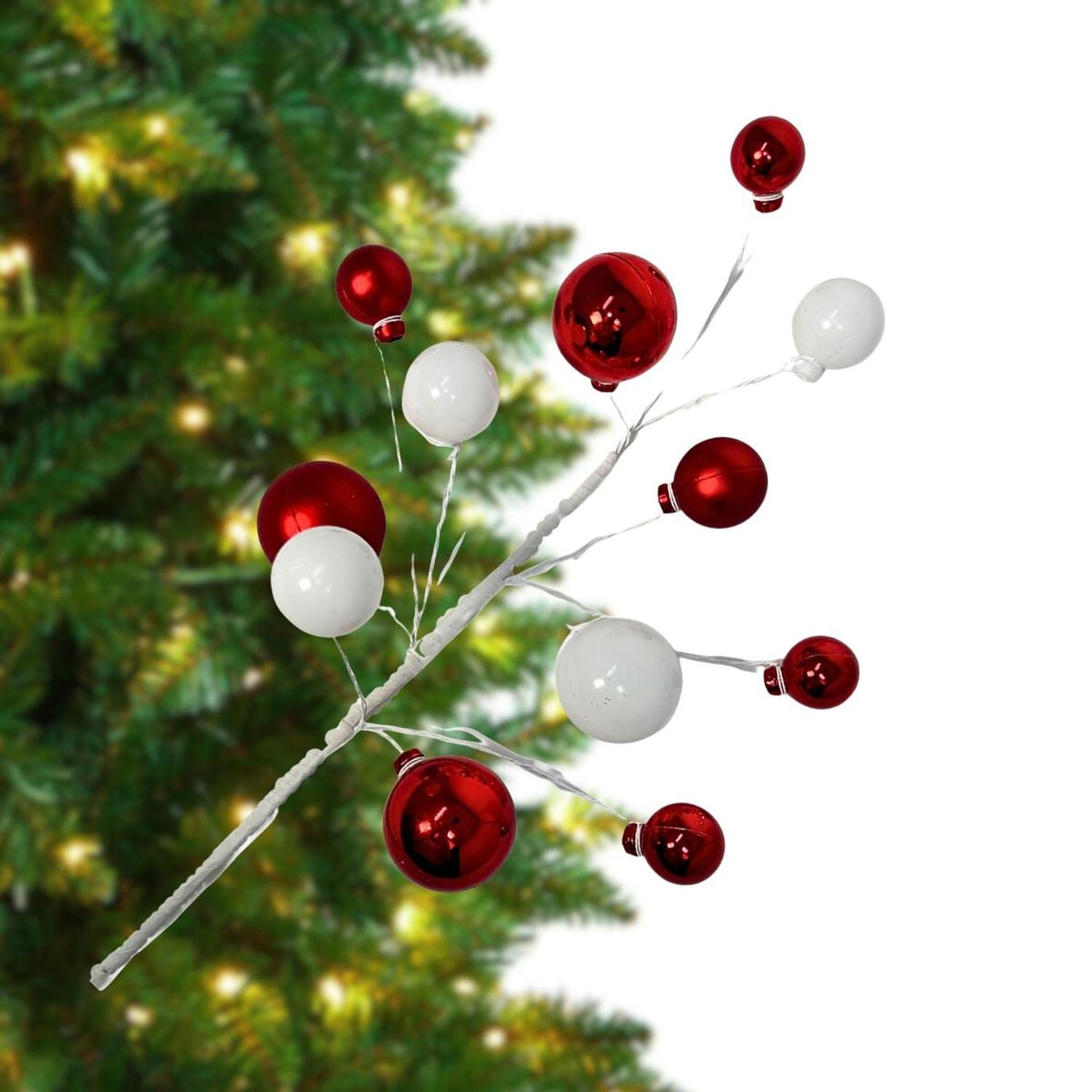 16" Elegant Ball Pick: Red/White