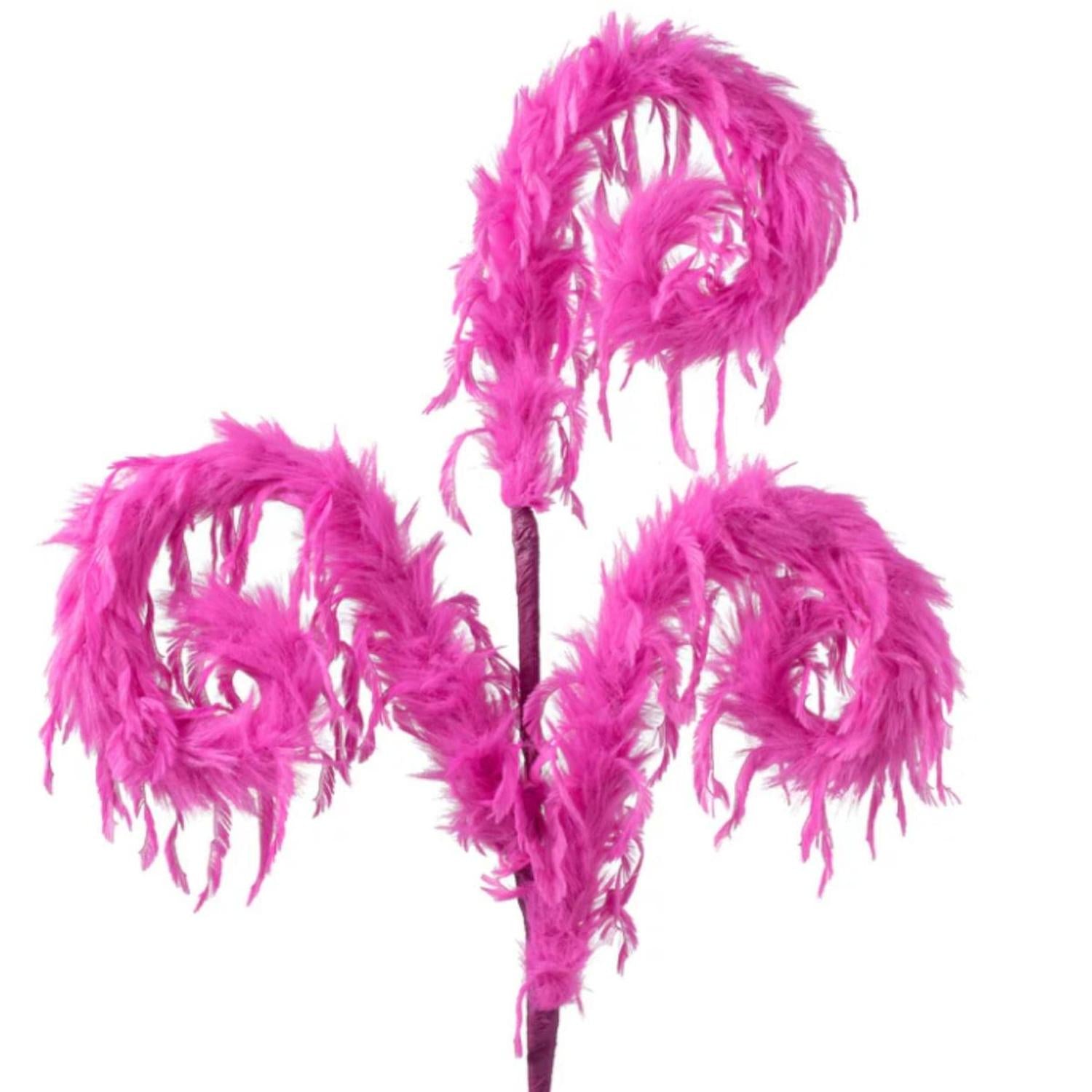 28" Furry Spiral Fuzzy Spray: Hot Pink
