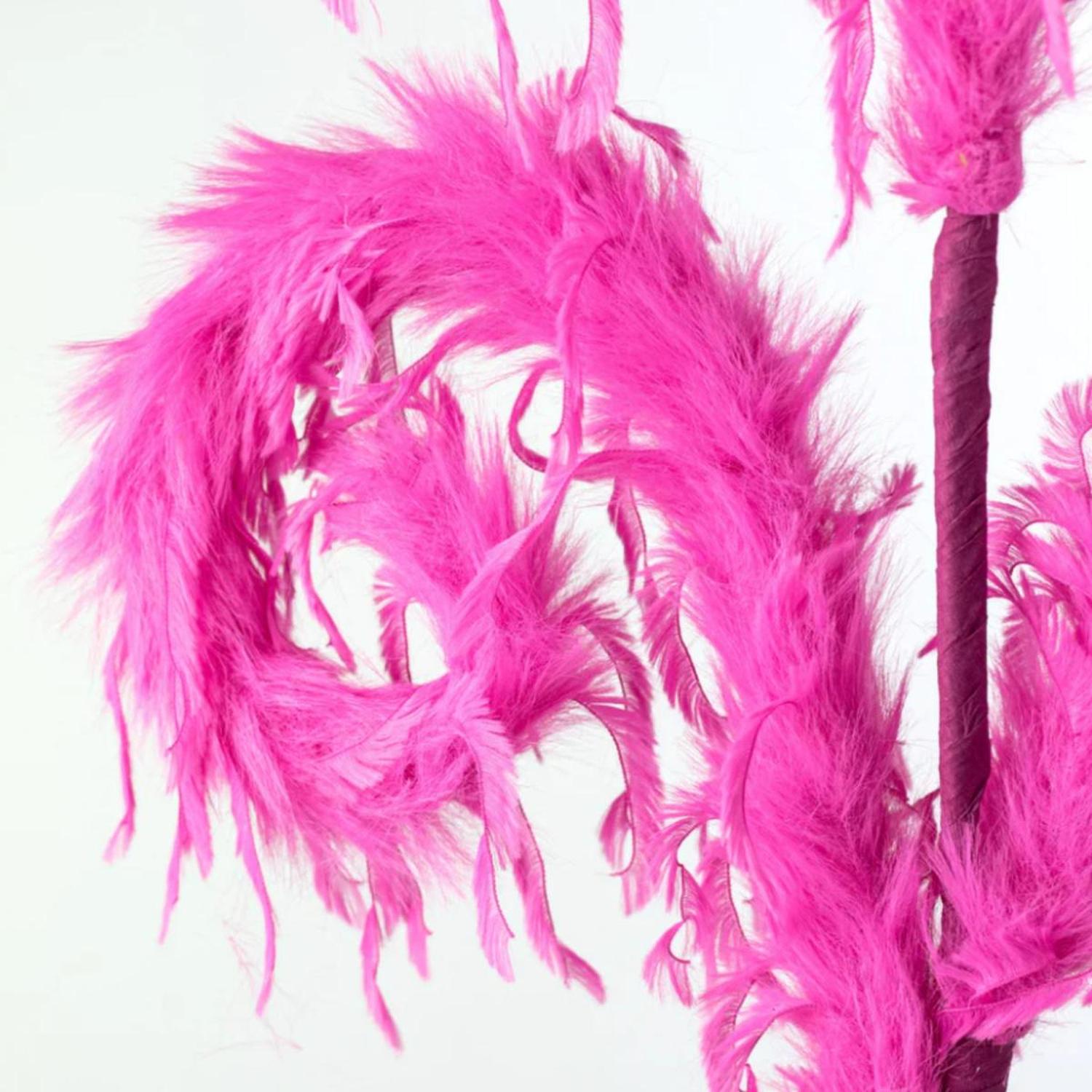 28" Furry Spiral Fuzzy Spray: Hot Pink