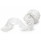 White music note lace ribbon roll with musical staff cutouts