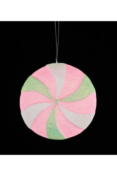 Shop For 6" Glitter Peppermint Candy Ornament: Pink/Mint Green XC1155HE