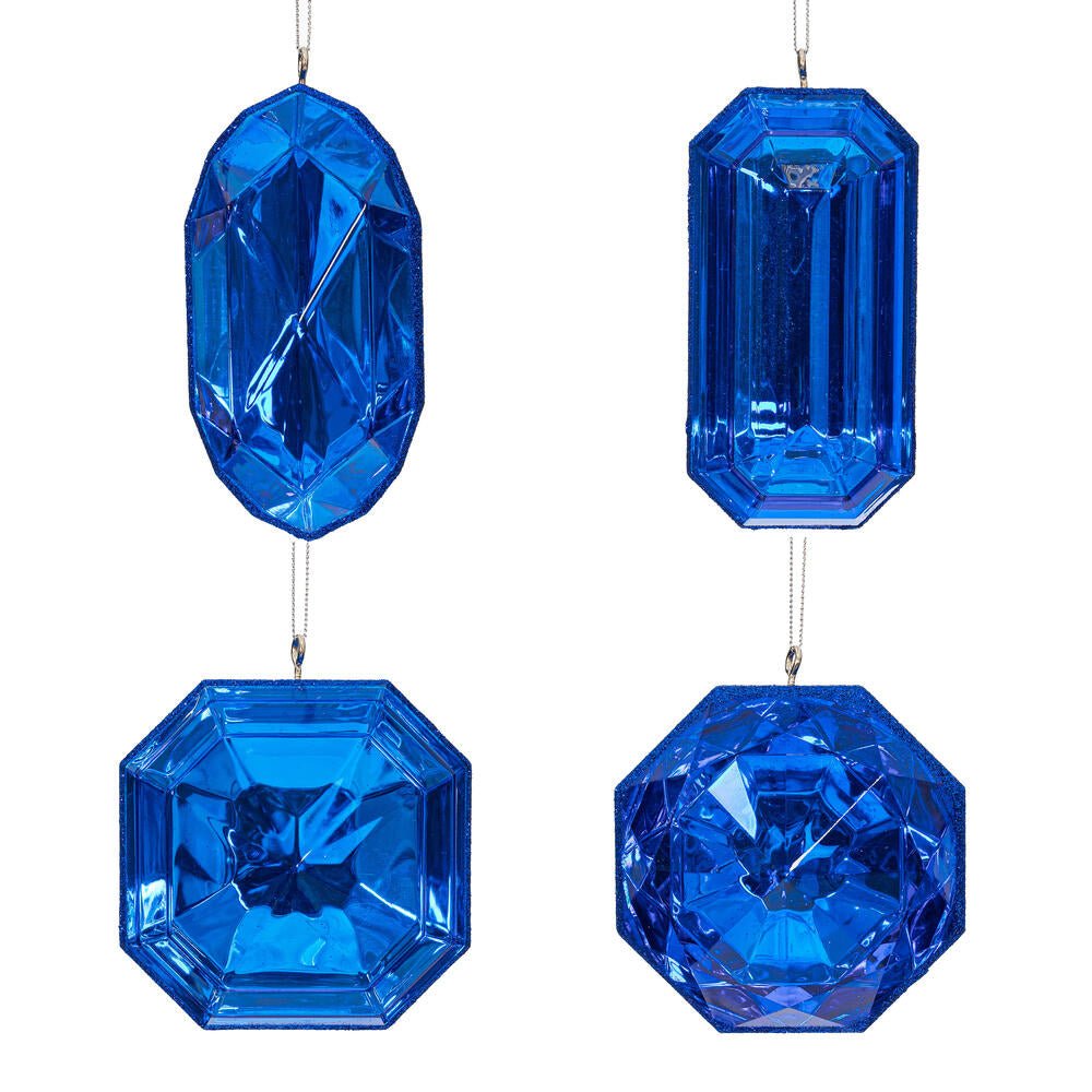 Shop For Acrylic Jewel Assortment Ornament: Blue (Set 4) CX958-05