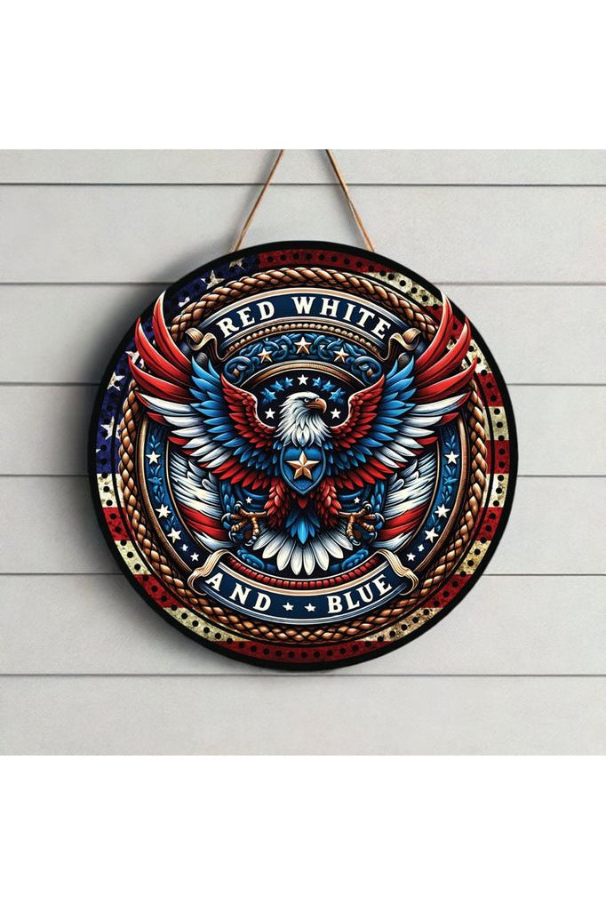 Shop For American Eagle Red White Blue Round Sign