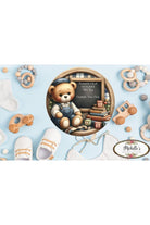 Baby Boy Bear Announcement Round Sign - Michelle's aDOORable Creations - Signature Signs