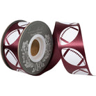 Shop For 1 3/8 in Homecoming Football Ribbon: Burgundy/White (25 Yards)