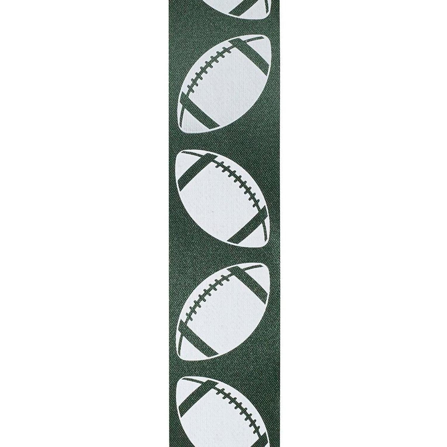 Shop For 1 3/8 in Homecoming Football Ribbon: Hunter/White (25 Yards)