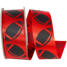 Shop For 1 3/8 in Homecoming Football Ribbon: Red/Black (25 Yards)
