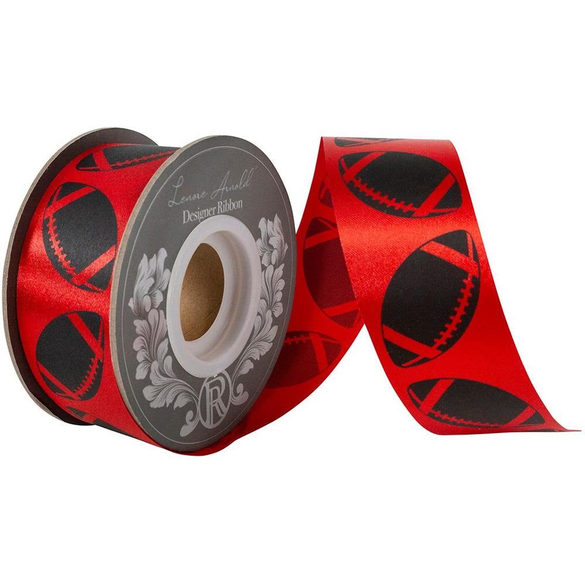 Shop For 1 3/8 in Homecoming Football Ribbon: Red/Black (25 Yards)