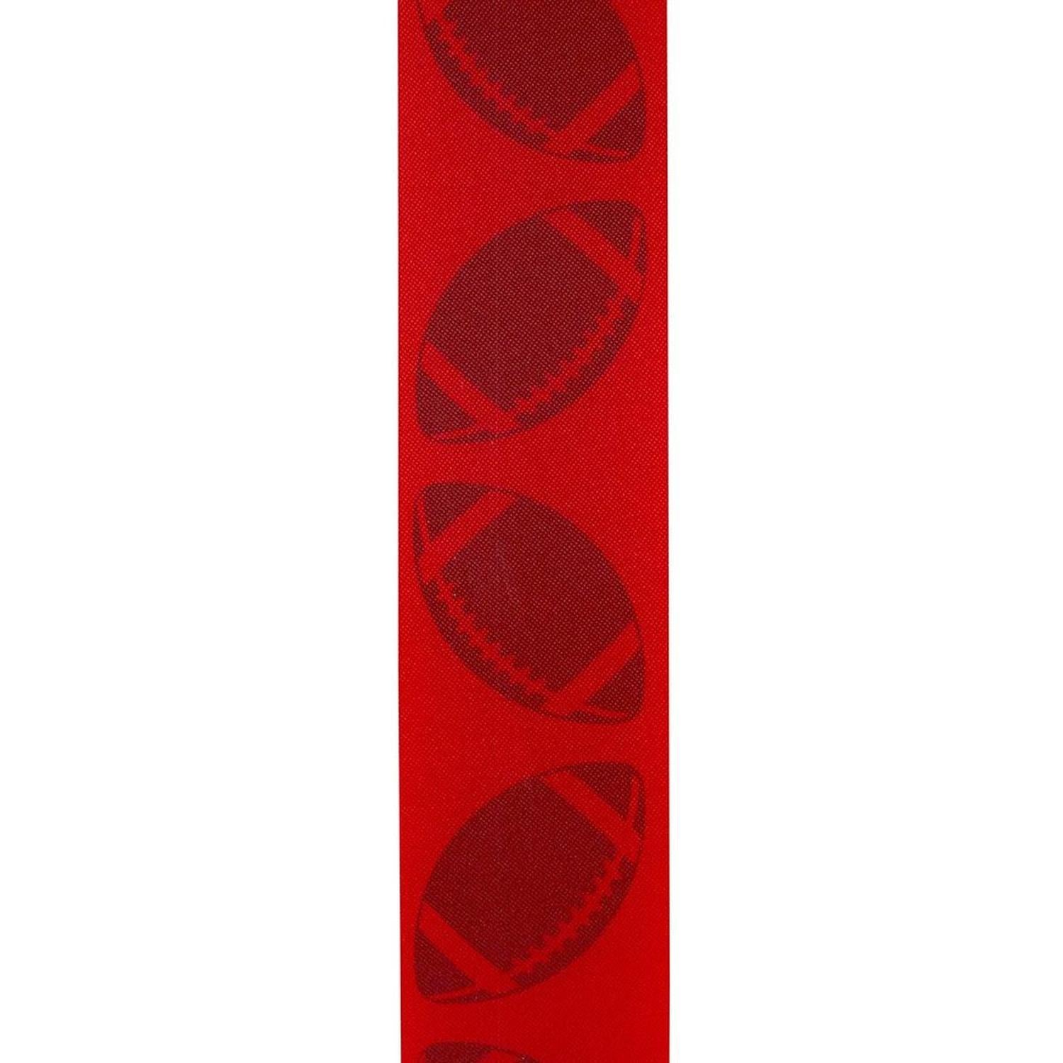 1 3/8 in Homecoming Football Ribbon: Red/Black (25 Yards)