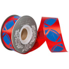 Shop For 1 3/8 in Homecoming Football Ribbon: Red/Royal (25 Yards)