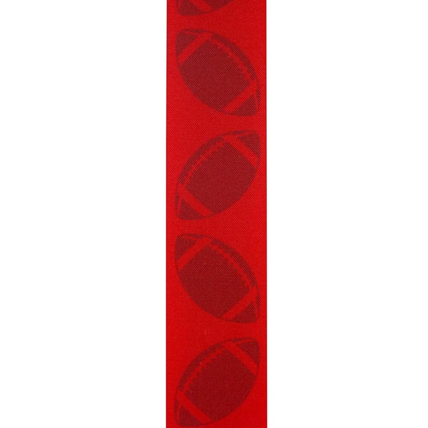 1 3/8 in Homecoming Football Ribbon: Red/Royal (25 Yards)