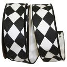 Shop For 1 3/8in Diamond Classic Ribbon: Black/White (10 Yards)