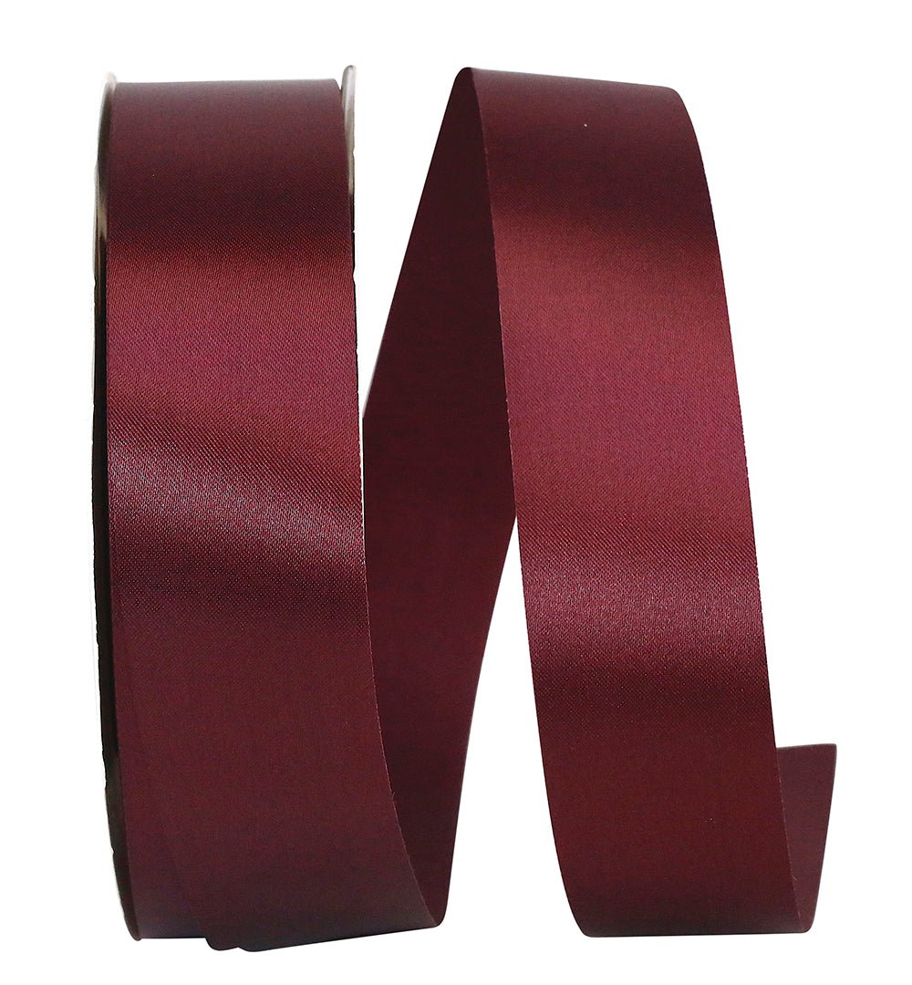 Shop For 1 3/8in Satin Allure Non - Wired Ribbon: Burgundy (100 Yards)