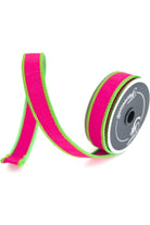 Shop For 1" Accent Cord Ribbon: Hot Pink/Lime (10 Yards)