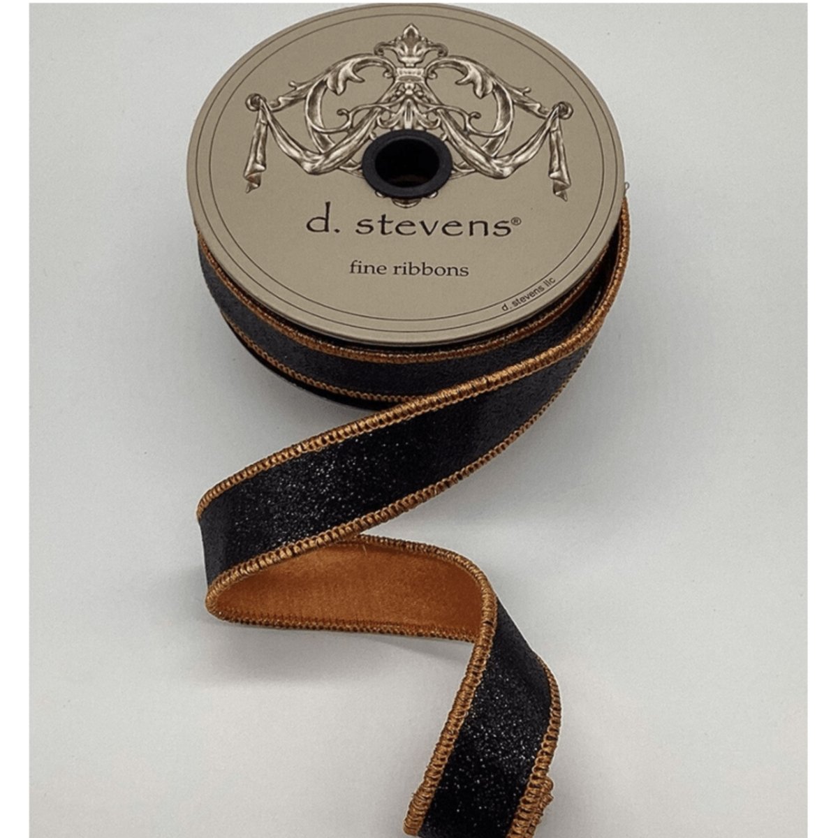 Shop For 1" Glitter Ribbon: Black/Orange (10 Yards)