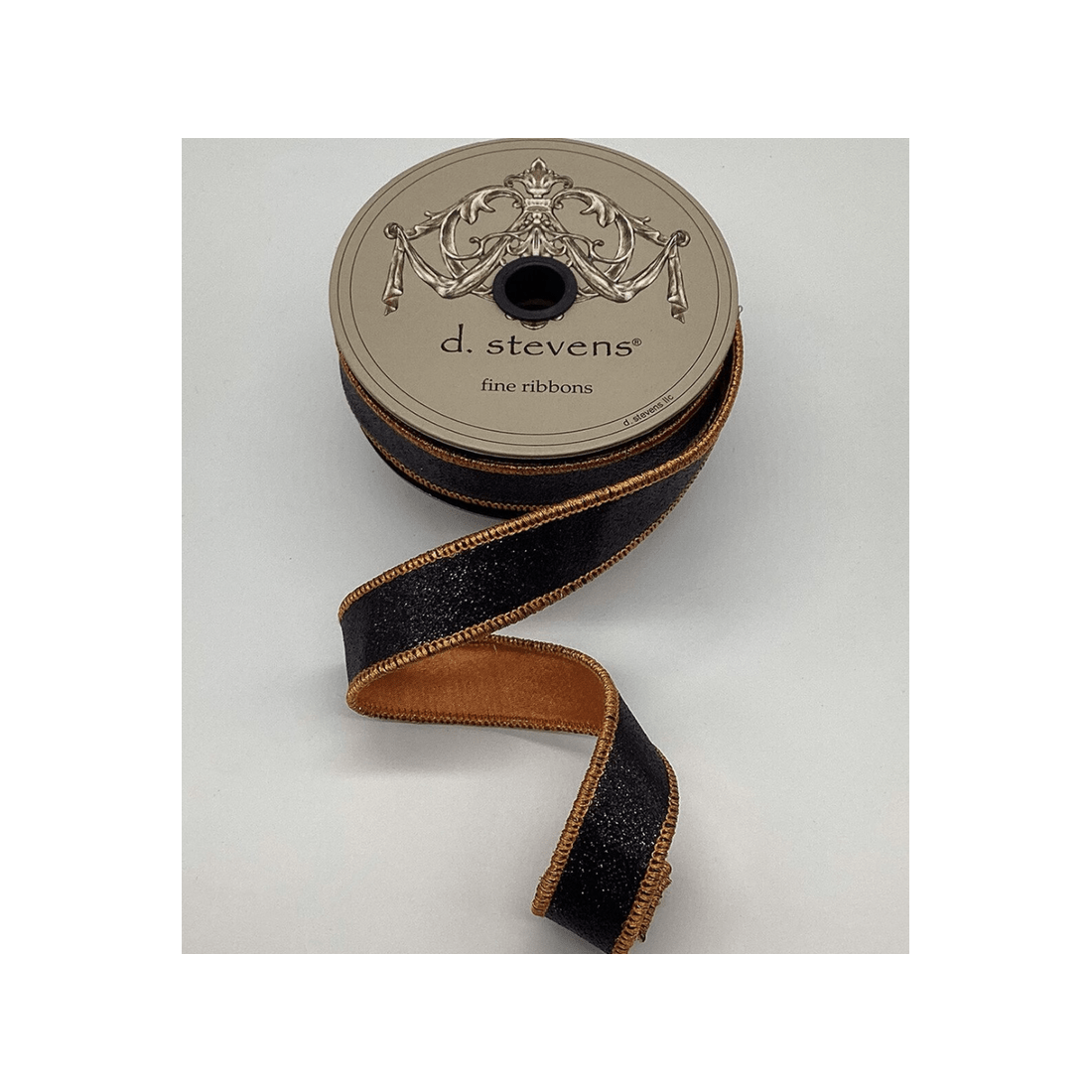 Shop For 1" Glitter Ribbon: Black/Orange (10 Yards)
