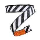 Shop For 1" Glitter Stripe Ribbon: Orange (10 Yards)