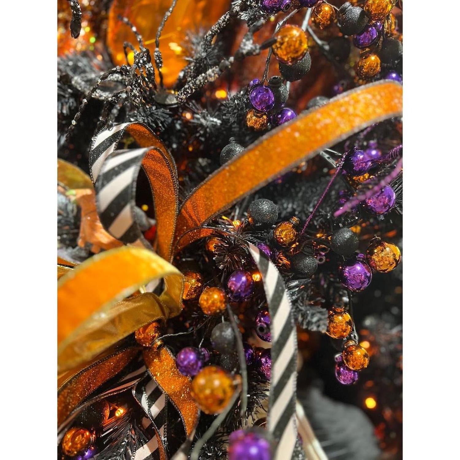 Shop For 1" Glitter Stripe Ribbon: Orange (10 Yards)