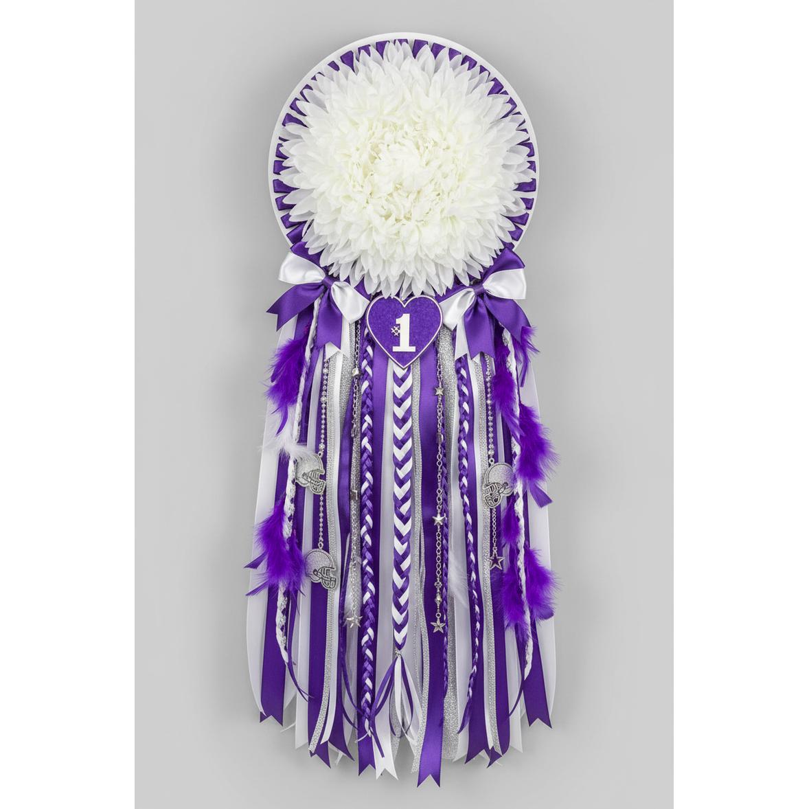 Shop For 1 Heart Charm: Purple/White