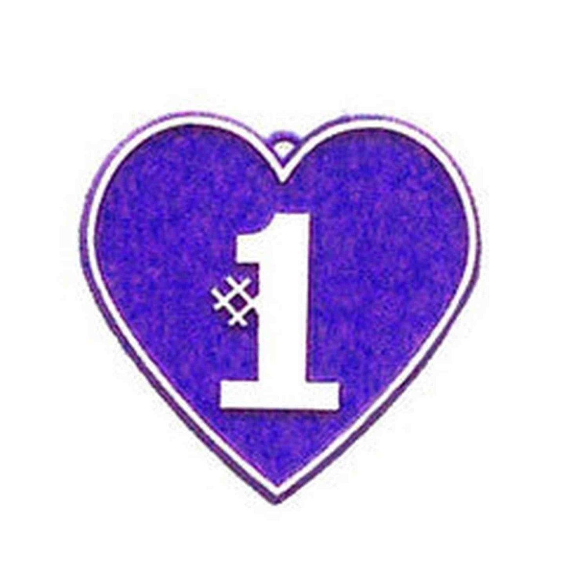 Shop For 1 Heart Charm: Purple/White