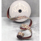 Shop For 1" Jewel Aurora Leaves Ribbon: Burgundy (5 Yards)