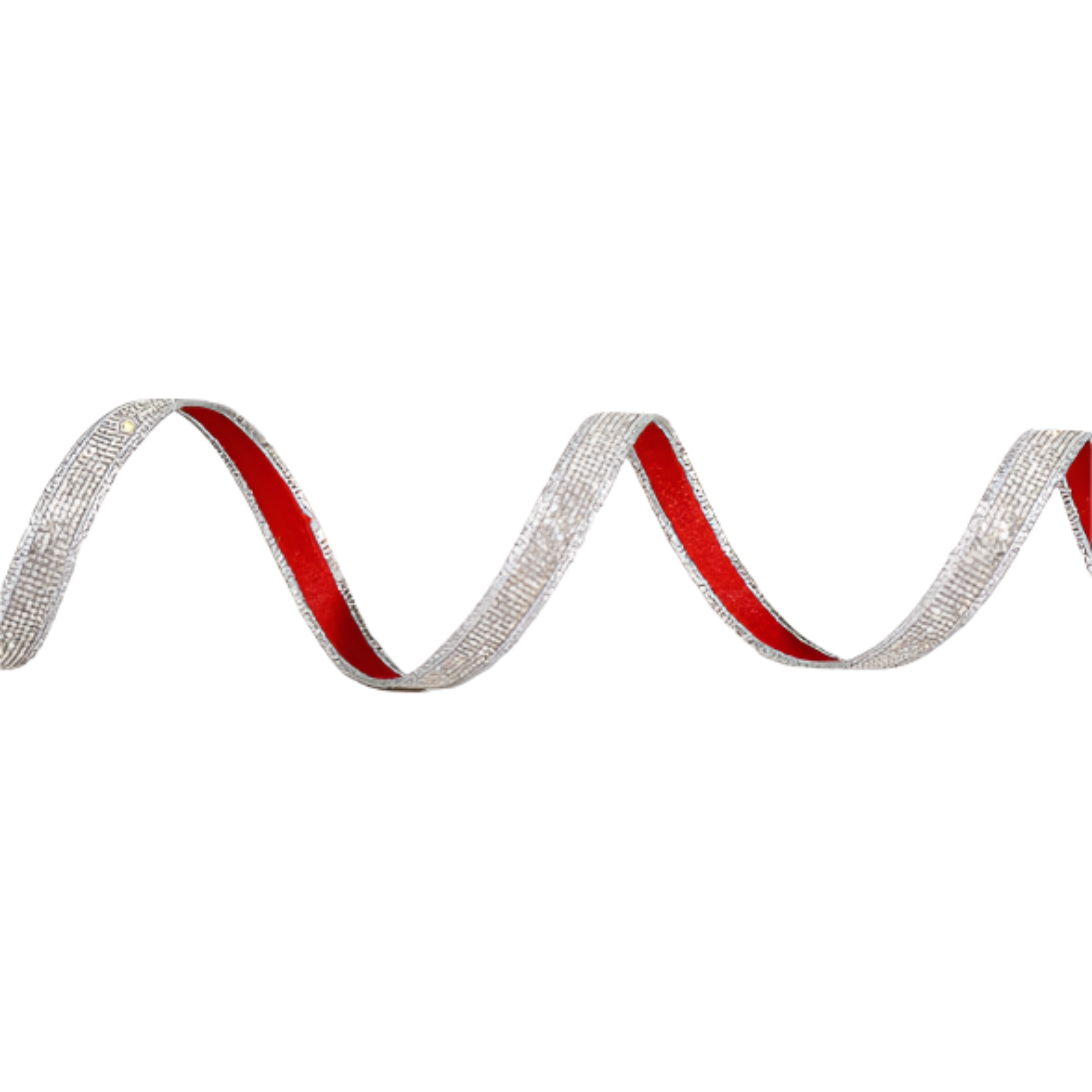 Shop For 1" Luxury Jeweled Ribbon: Silver (5 Yards)