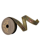 Shop For 1" Metallic Dupion Herringbone Jewel Ribbon: Gold (5 Yards)