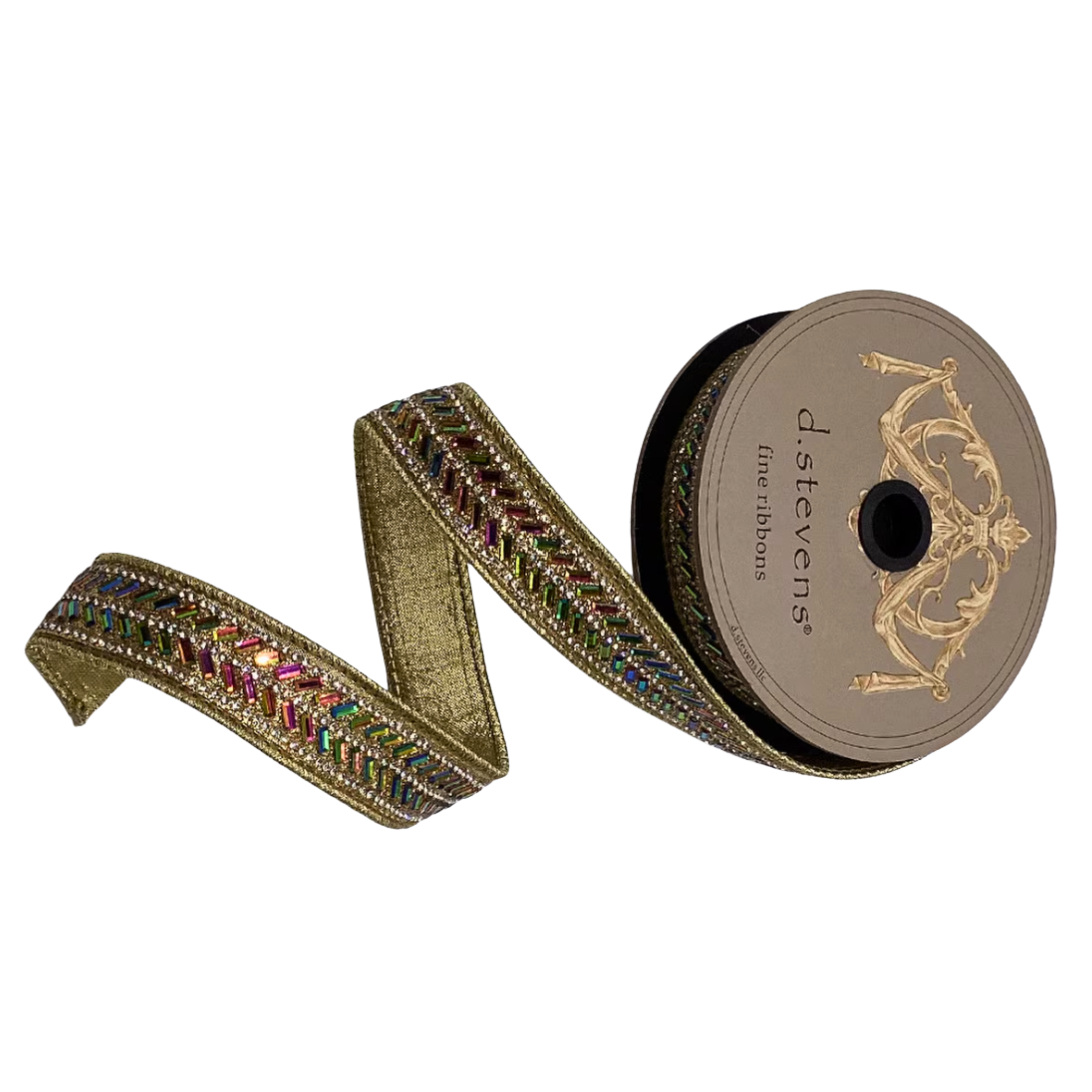 Shop For 1" Metallic Dupion Herringbone Jewel Ribbon: Gold (5 Yards)