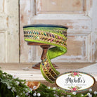 Shop For 1" Metallic Dupion Herringbone Jewel Ribbon: Lime (5 Yards)