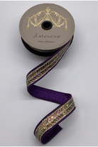 Shop For 1" Metallic Dupion Herringbone Jewel Ribbon: Purple (5 Yards)