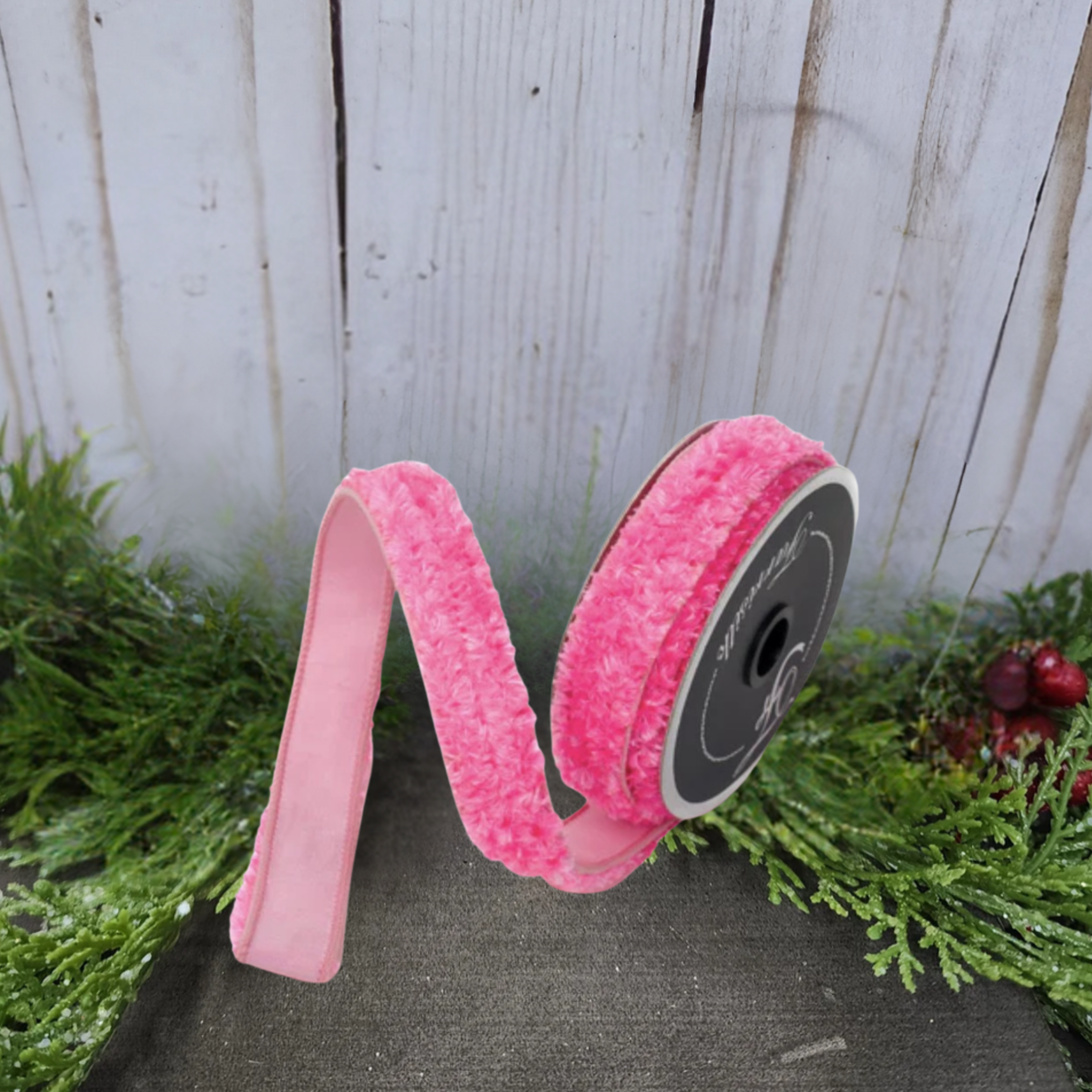 Shop For 1" Plush Chenille Ribbon: Pink (10 Yards)