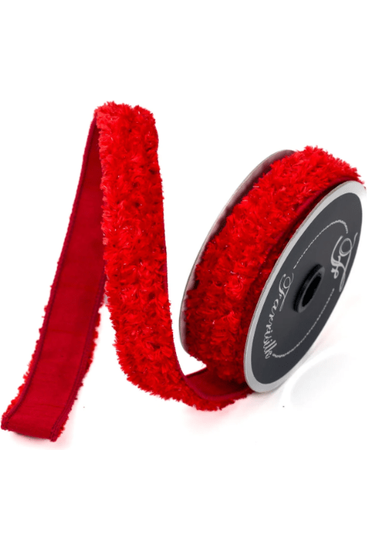 Shop For 1" Plush Chenille Ribbon: Red (10 Yards)