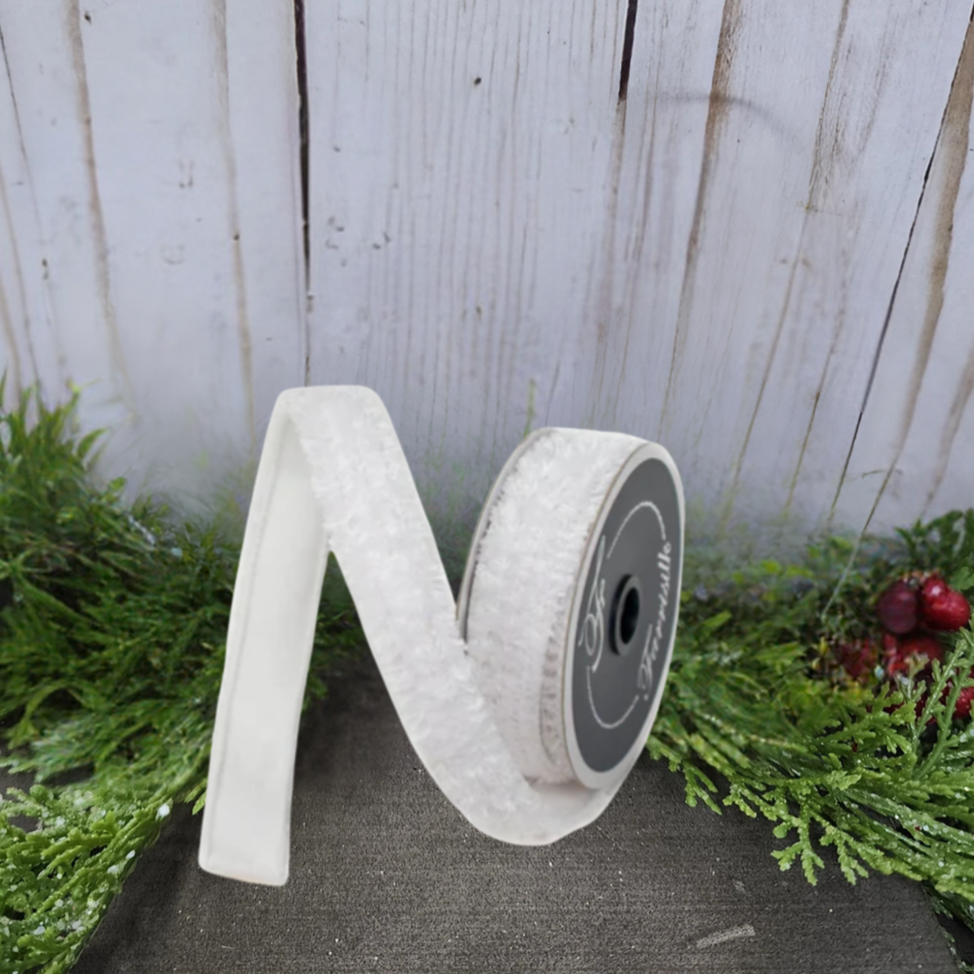 Shop For 1" Plush Chenille Ribbon: White (10 Yards)