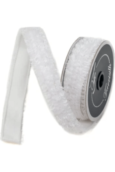 Shop For 1" Plush Chenille Ribbon: White (10 Yards)