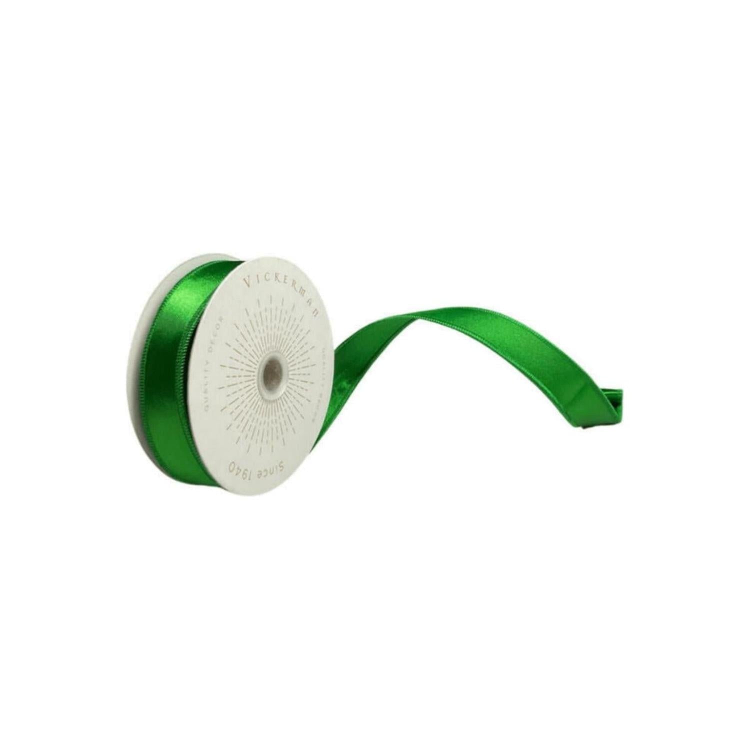 1" Satin Ribbon: Green