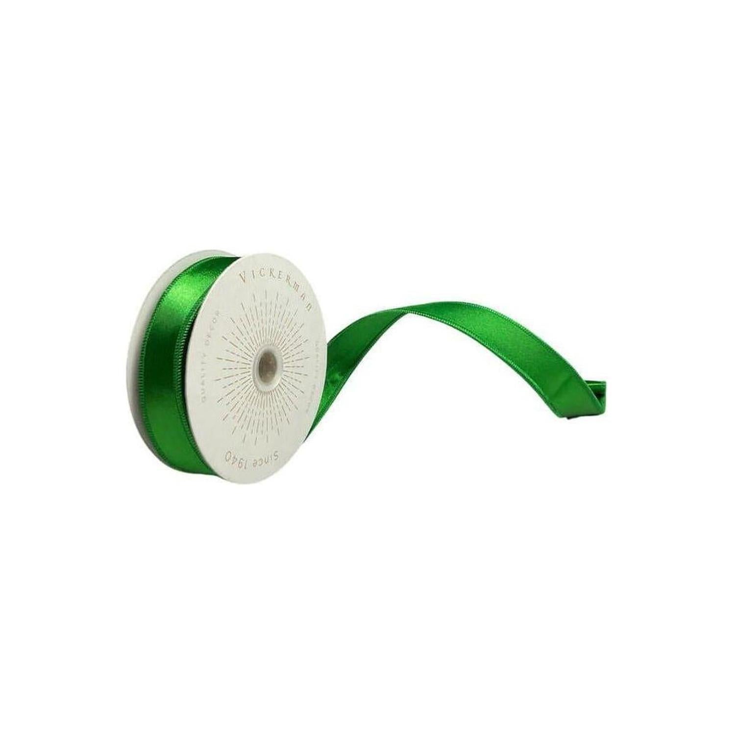 1" Satin Ribbon: Green