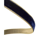 Shop For 1" Two Tone Velvet Ribbon: Navy/Gold (10 Yards)