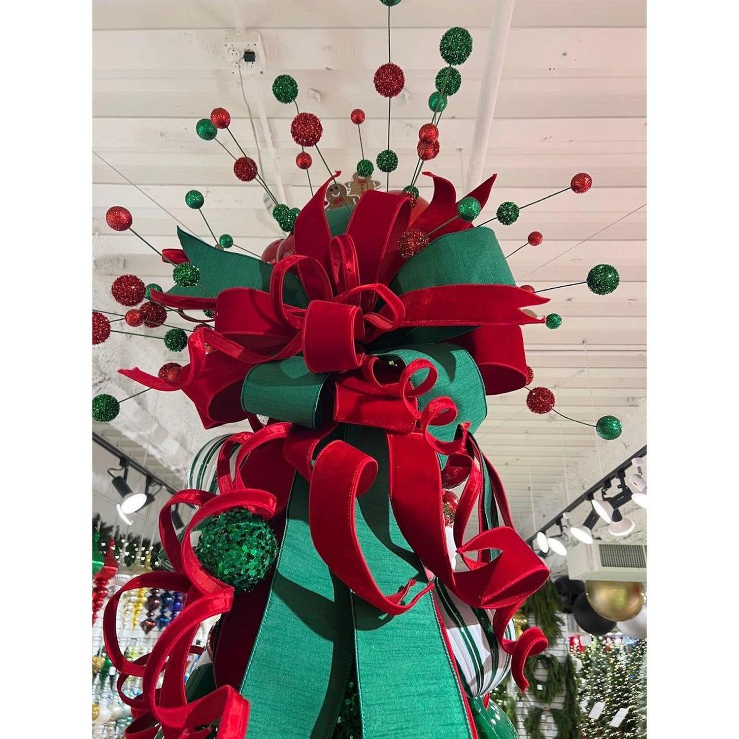 1" Velvet Luster Wired Ribbon: Red (10 Yards)