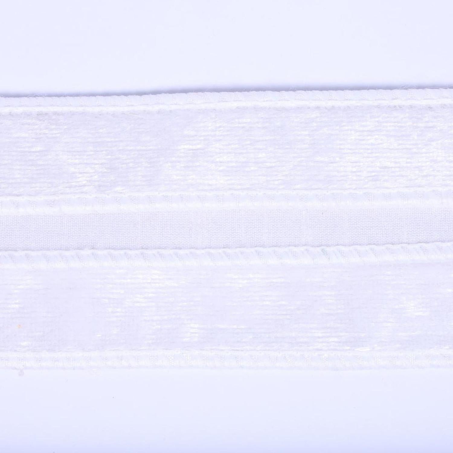 1" Velvet Luster Wired Ribbon: White (10 Yards)