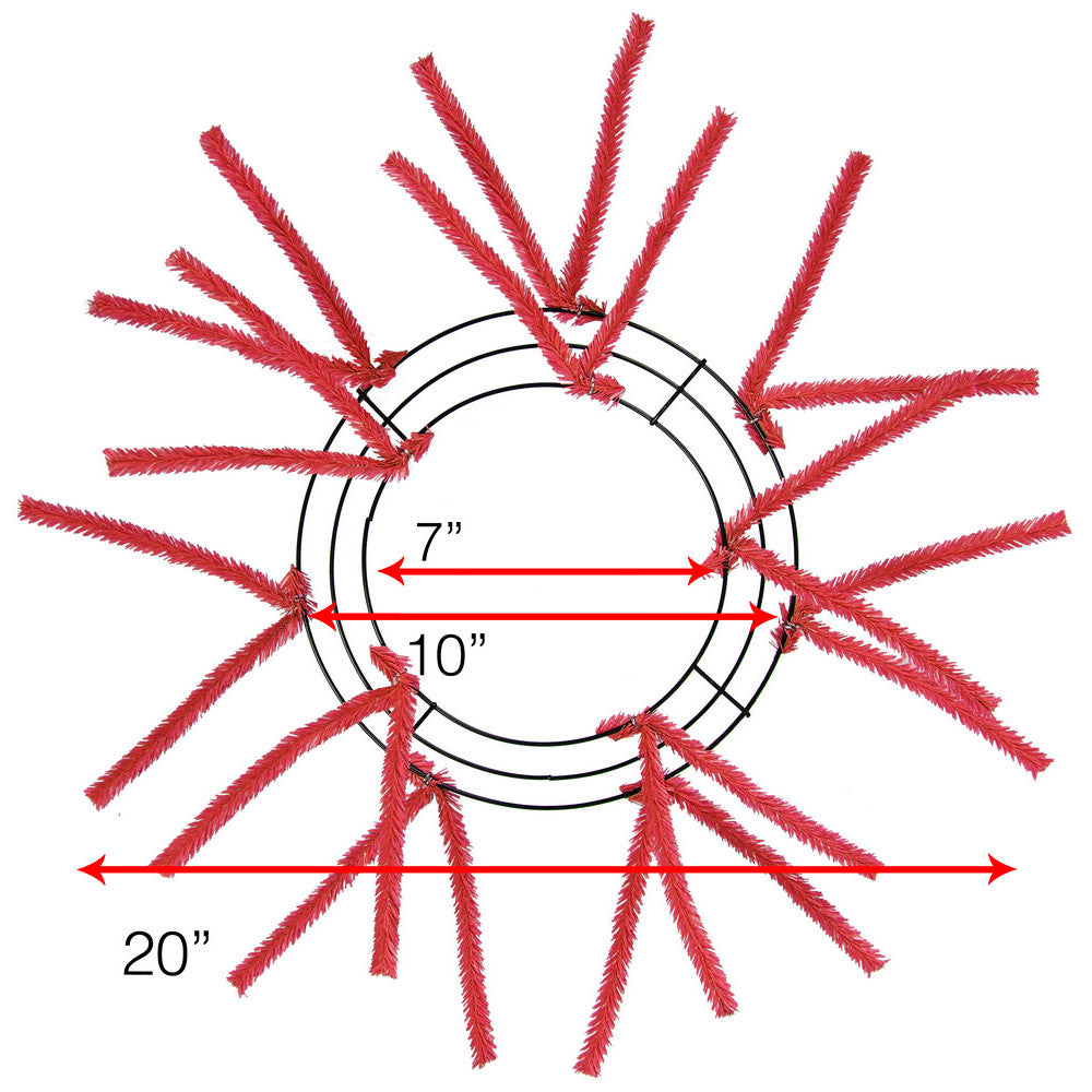 Shop For 10 - 20" Pencil Work Wreath Form: Red