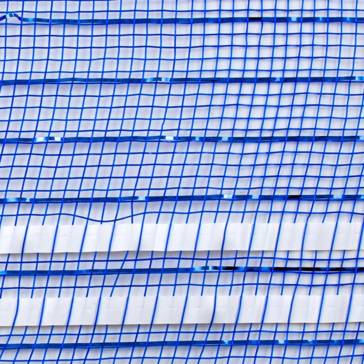 Shop For 10" Border Stripe Metallic Mesh Ribbon: Royal Blue/White (10 Yards)