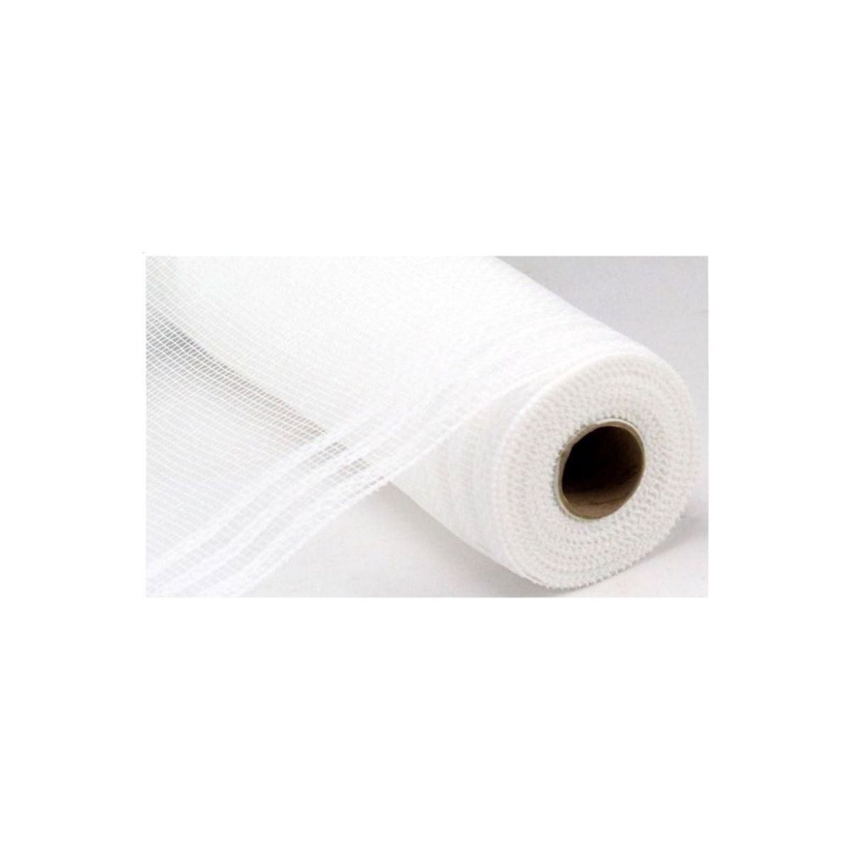 Shop For 10" Border Stripe Metallic Mesh Ribbon: White (10 Yards) at Michelle's aDOORable Creations
