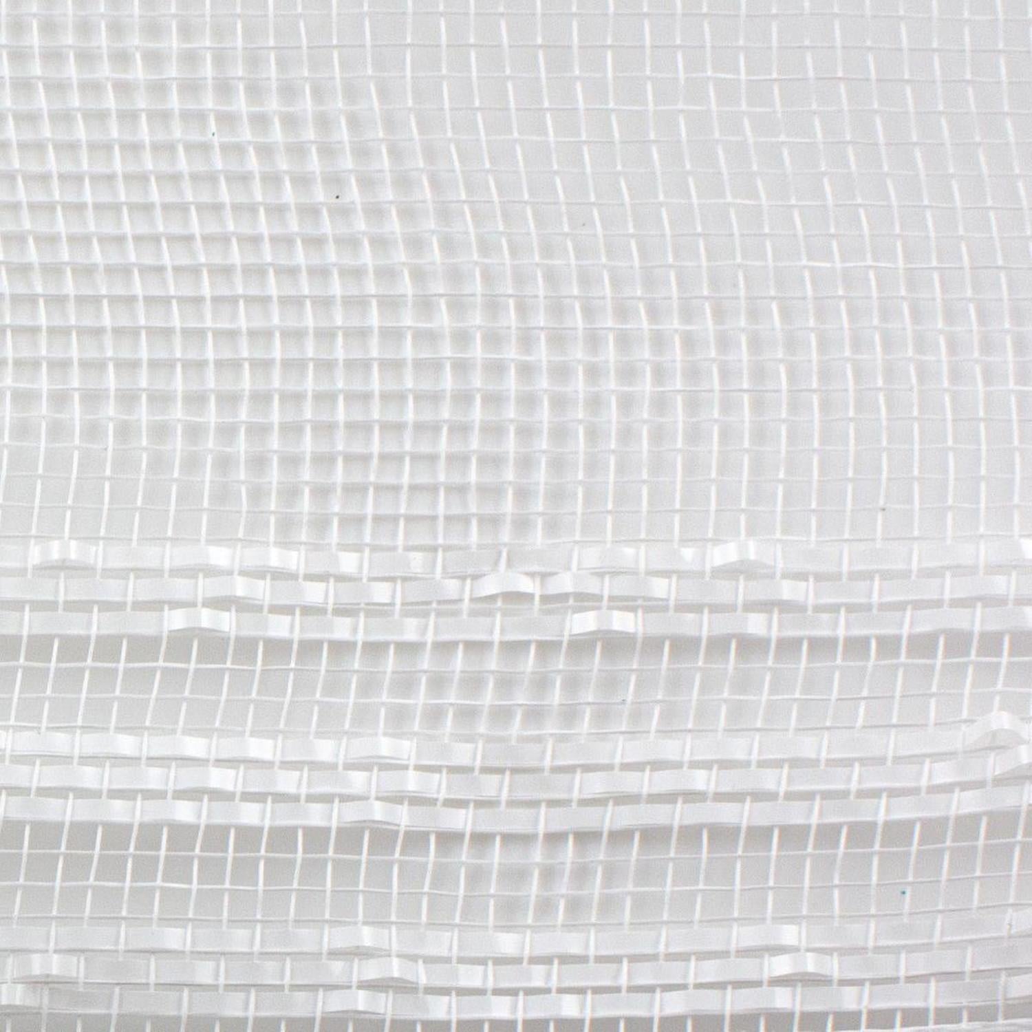 Shop For 10" Border Stripe Metallic Mesh Ribbon: White (10 Yards) at Michelle's aDOORable Creations