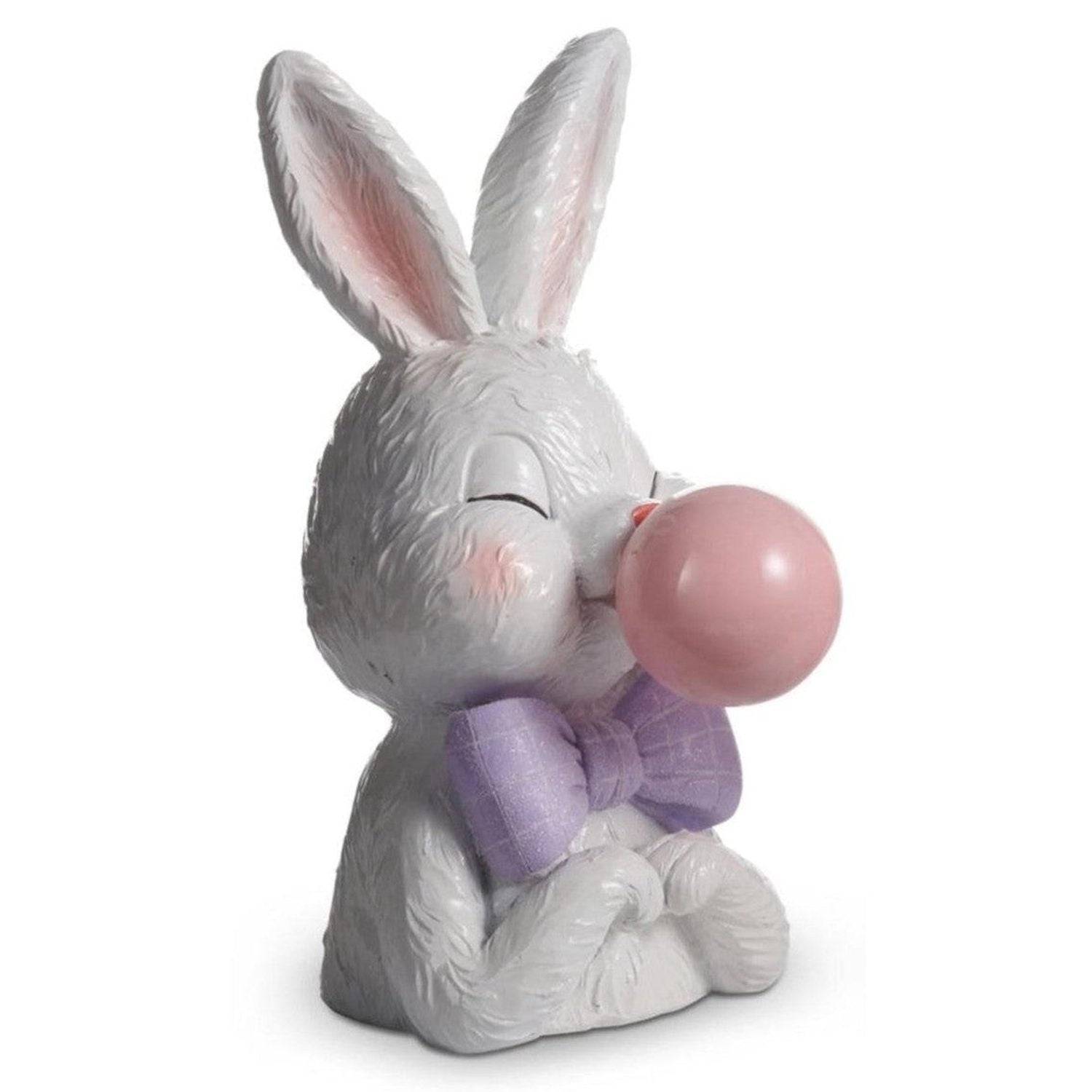 10" Bowtie Bunnies Blowing a Bubble