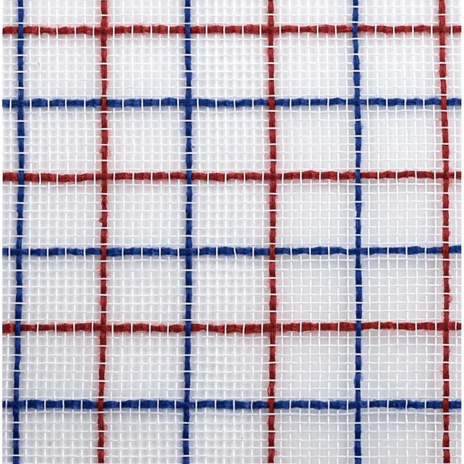 10" Fine Weave Faux Jute Check Mesh Ribbon: Patriotic