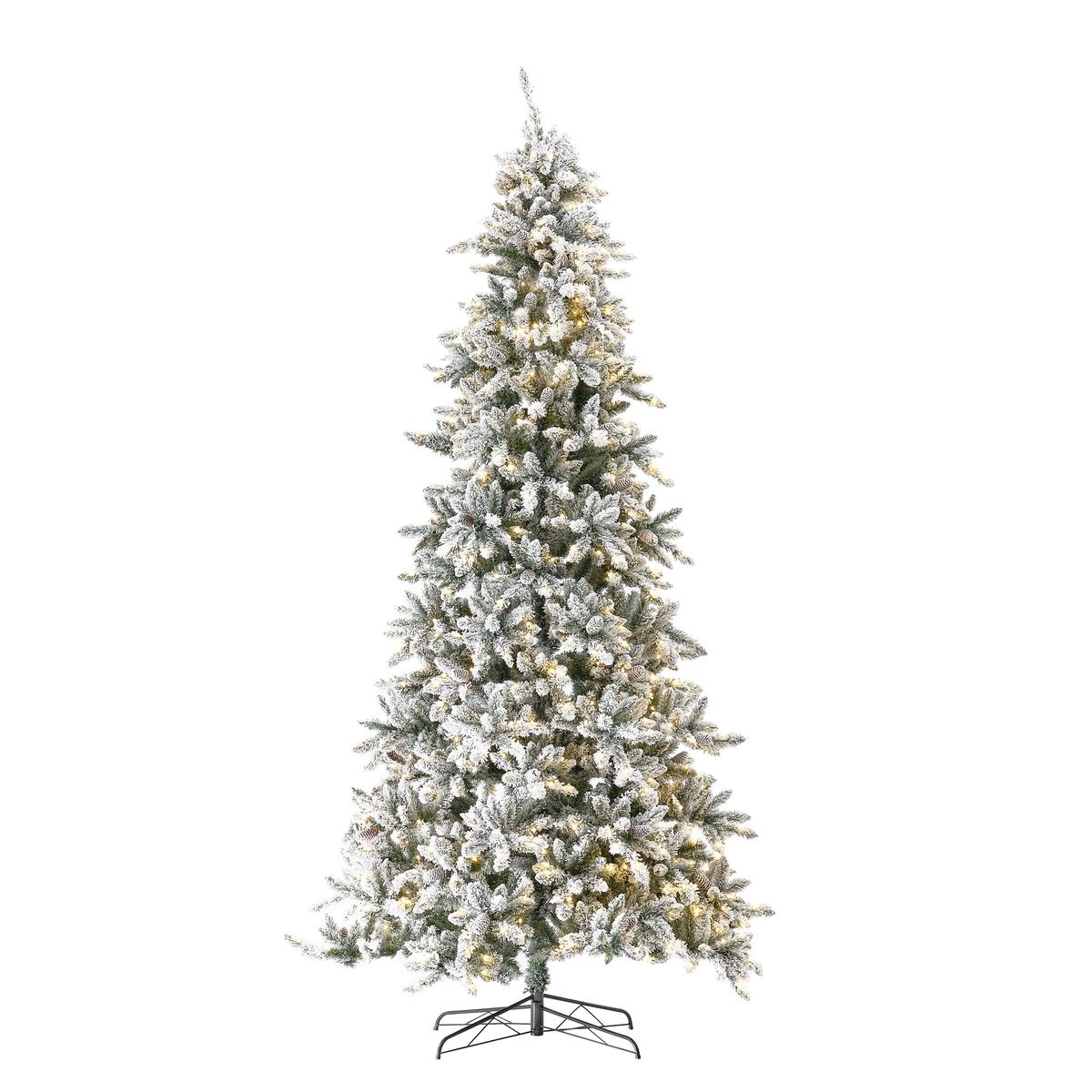 Shop For 10’ Flocked Livingston Fir Christmas Tree