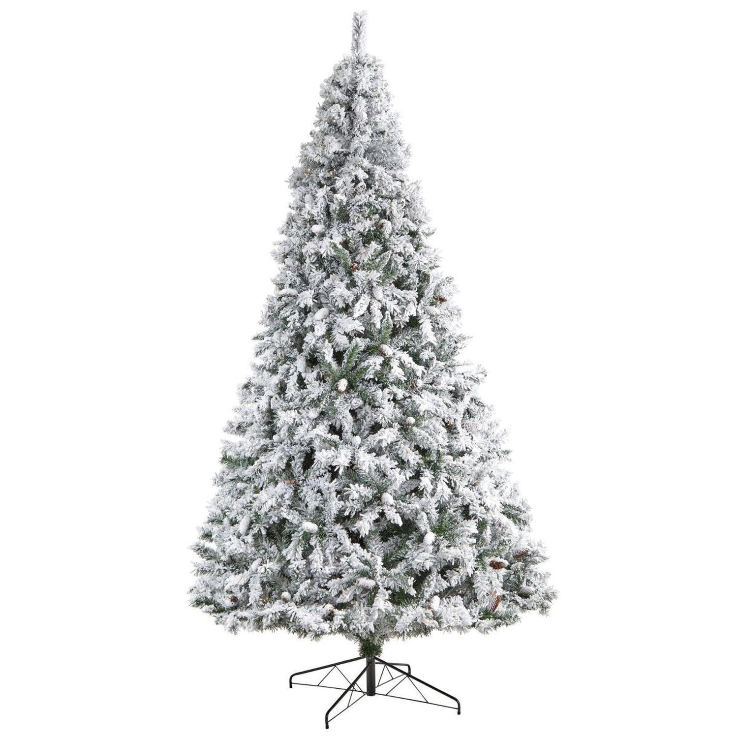 Shop For 10' Flocked White River Mountain Pine Christmas Tree