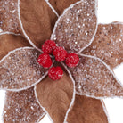 Shop For 10" Frosted Gingerbread Poinsettia Pick